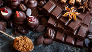 Delicious Dark Chocolate Bar Wallpaper