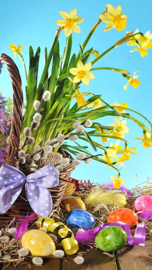 Delicious Easter Basket Filled With Treats! Wallpaper