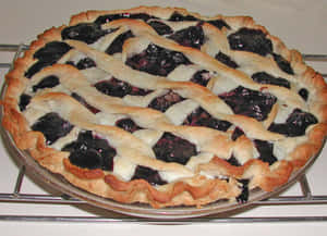 Delicious Home-made Blueberry Pie Wallpaper