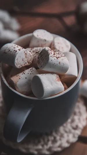 Delicious Hot Chocolate With Whipped Cream And Cinnamon Wallpaper