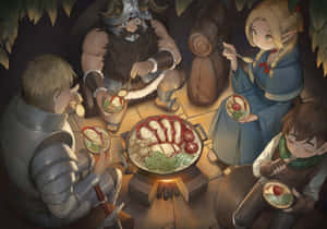 Delicious In Dungeon Adventurers Feast Wallpaper