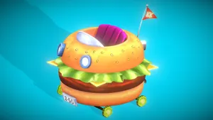 Delicious Krabby Patty On A Plate Wallpaper