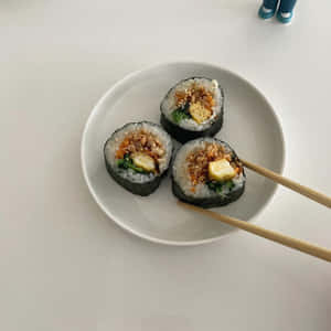 Delicious Minimalist Food On Table Wallpaper