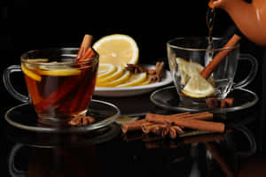 Delicious Mulled Wine With Cinnamon And Citrus Wallpaper