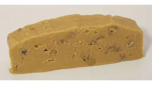 Delicious Penuche Fudge On A Wooden Table Wallpaper