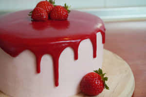 Delicious Red Velvet Cake With Mouthwatering Frosting Wallpaper