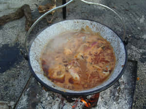 Delicious Smoky Croatian Budet Stew Wallpaper