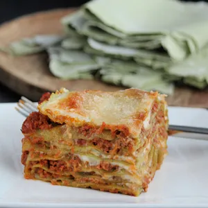 Delicious Thick And Crusty Lasagna Alla Bolognese Wallpaper