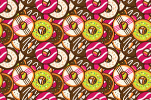 Deliciously Cute Donut With Sprinkles Wallpaper