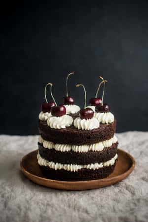 Deliciously Decadent Black Forest Cake Wallpaper