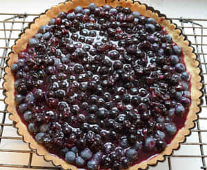 Deliciously Fresh Blueberry Tart Wallpaper