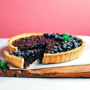 Deliciously Sweet Blueberries Tart Wallpaper