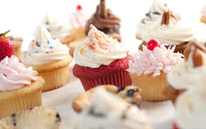 Delightful And Tasty Cute Cupcake Wallpaper