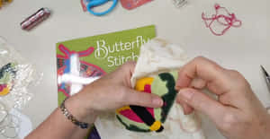Delightful Butterfly Stitch Wallpaper