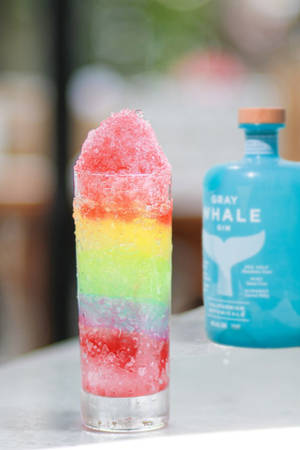 Delightful Gray Whale Gin Rainbow Slushy Wallpaper