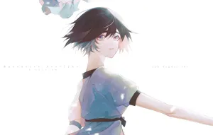 Delightful Mayuri Shiina Smiling Against A Sunset Backdrop Wallpaper