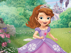 Delightful Princess Sofia Enjoying A Day In The Garden Wallpaper