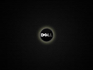 Dell Hd Logo With Yellow Backlight Wallpaper