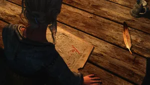 Delphine, The Blade Agent Standing Ready For Action In Skyrim. Wallpaper