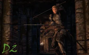 Delphine, The Blade's Strong And Resourceful Warrior In Skyrim Wallpaper