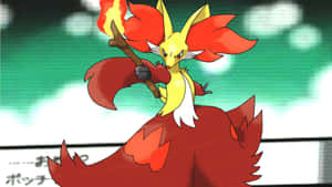 Delphox_ Fire_ Spellcasting_ Anime Wallpaper