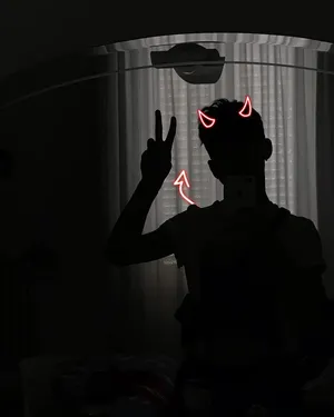 Demon Selfie Shadow Pfp Wallpaper