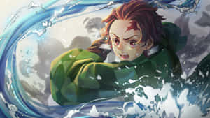 Demon Slayer Anime Kamado Tanjiro Water Breathing Style Wallpaper