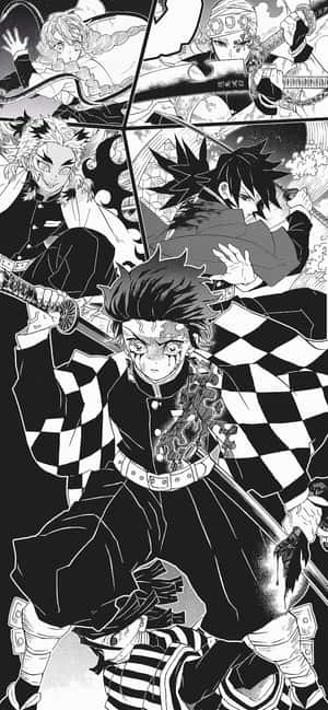 Demon_ Slayer_ Characters_in_ Action Wallpaper