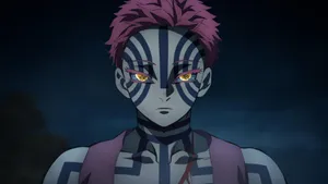 Demon Slayer Half-demon Tanjiro Kamado In Action Wallpaper