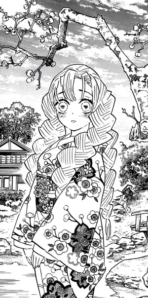 Demon Slayer Manga Characterin Kimono Wallpaper