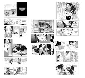 Demon Slayer Manga Panel Tragedyand Resolve Wallpaper