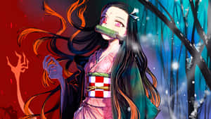 Demon Slayer Nezuko Kamado Art Wallpaper