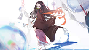 Demon Slayer Nezuko Kamado Artwork Wallpaper