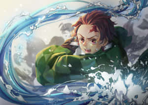 Demon Slayer Water Breathing Technique Wallpaper