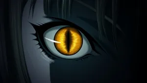 Demonic Anime Eye Closeup Wallpaper