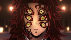 Demonic Anime Villain With Multiple Eyes Wallpaper