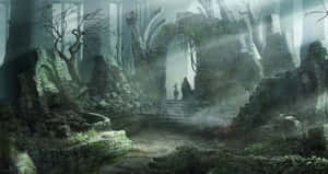 Demonic Ruins Exploration Wallpaper