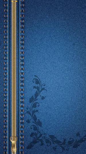 Denim With Metal Zipper Wallpaper
