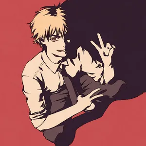 Denji Peace Sign Chainsaw Man Pfp Wallpaper