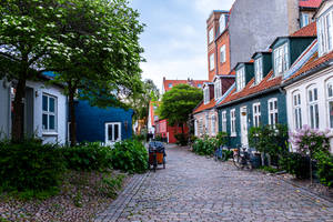 Denmark Møllestien Danish Houses Wallpaper