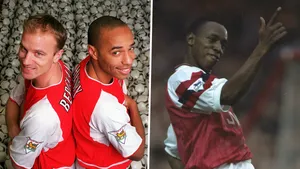 Dennis Bergkamp And Thierry Henry Arsenal Training Wallpaper