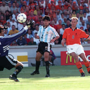 Dennis Bergkamp Holland Vs. Argentina 1998 World Cup Wallpaper