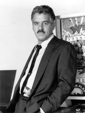 Dennis Farina During An Interview Wallpaper