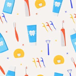 Dental Care Pattern Background Wallpaper