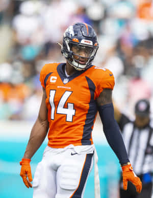 Denver Broncos Player Courtland Sutton14 Wallpaper