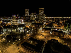 Denver City At Night Wallpaper