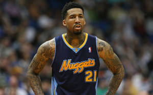 Denver Nuggets Wilson Chandler Focus Shot Wallpaper