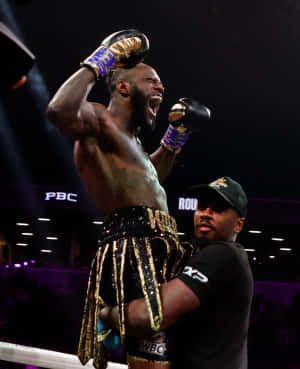 Deontay Wilder Victory Celebration Wallpaper