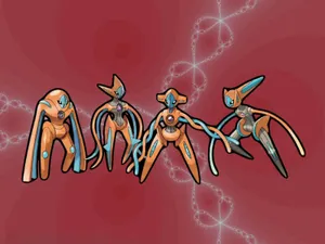 Deoxys And Its Four Forms Wallpaper