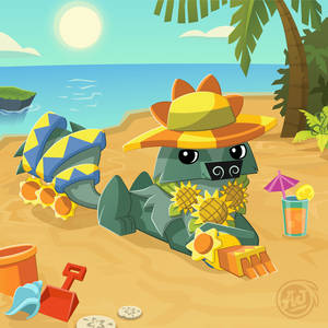 Depiction Of Dog By Animal Jam Wallpaper